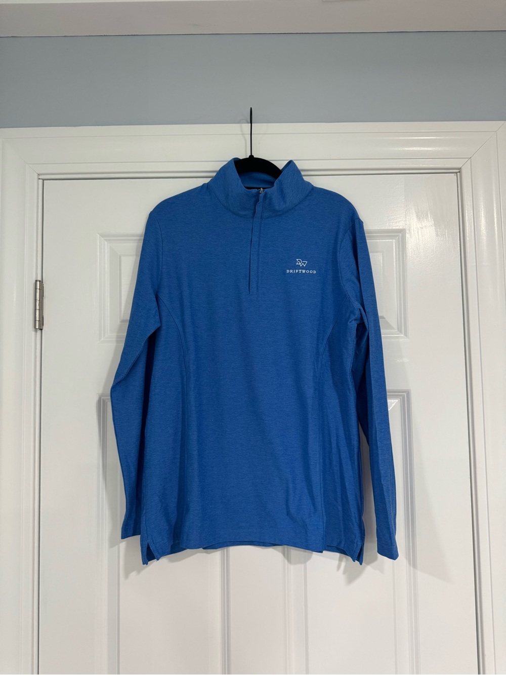 Peter Millar Men's Blue Quarter-Zip Performance Sweater